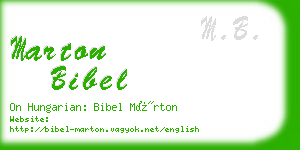 marton bibel business card